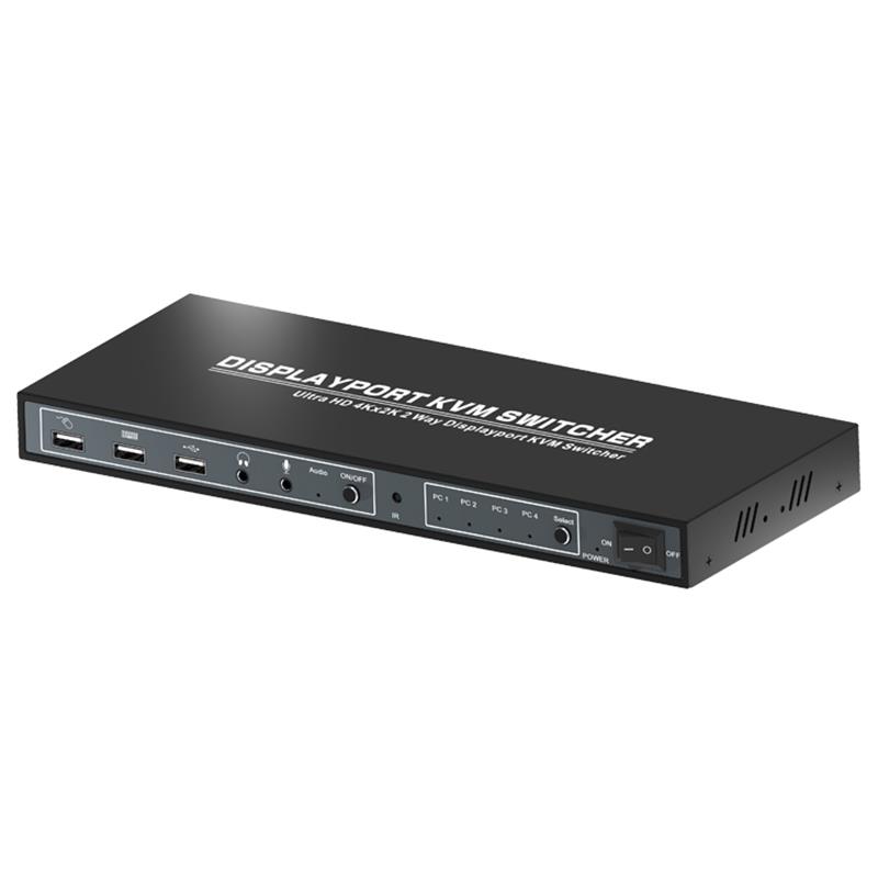 1.2 Displayport KVM 4x1 Switcher Support 3D Ultra HD 4Kx2K @ 60Hz