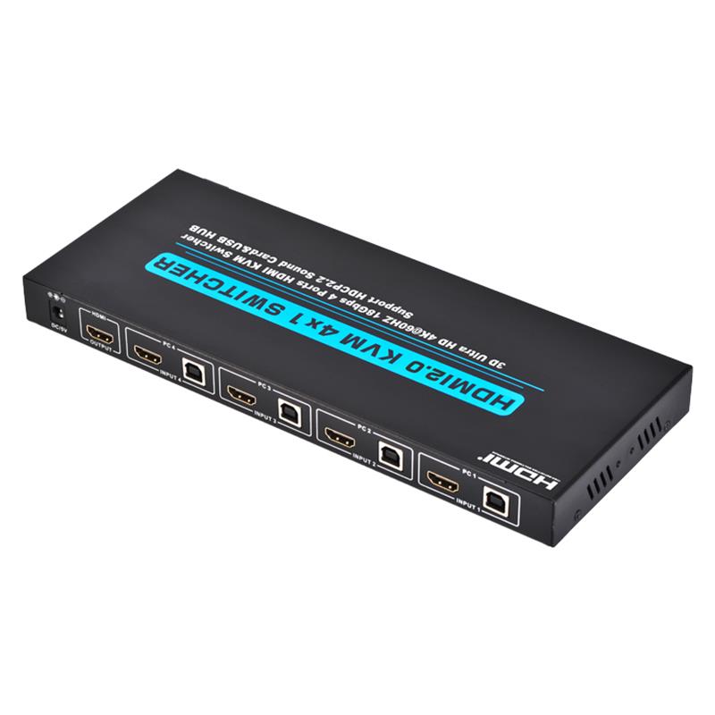 V2.0 HDMI KVM 4x1 Switcher Support 3D Ultra HD 4Kx2K / 60Hz