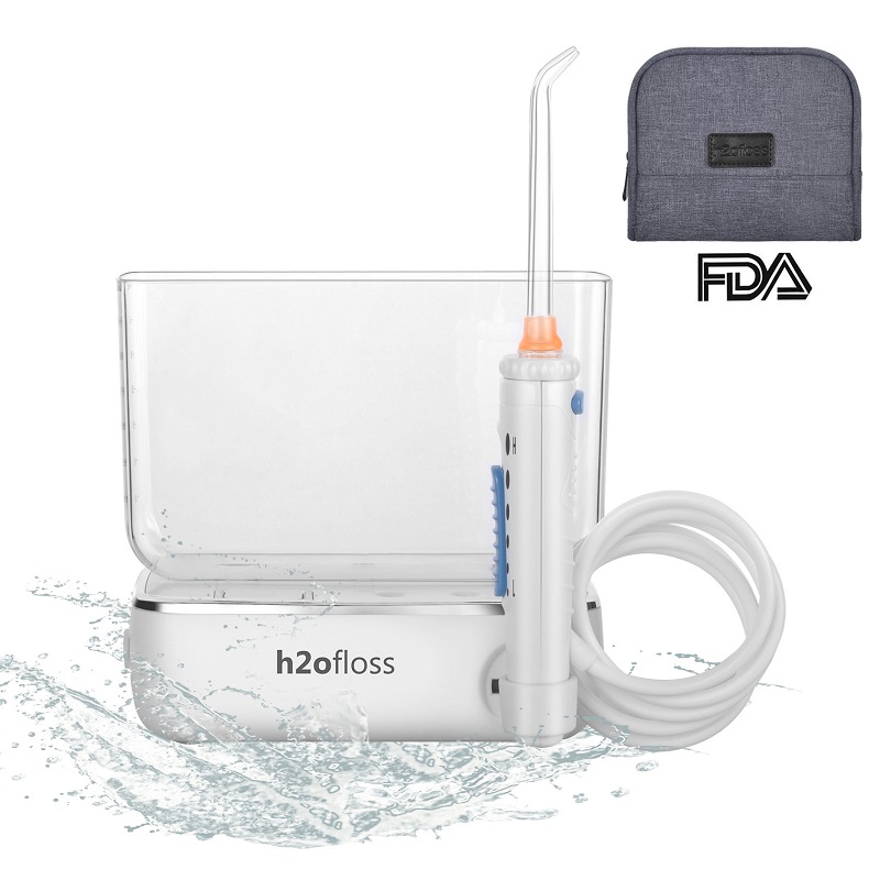 H2ofloss Engages 174; Travel Water Dental Flosser Recaddable and Cordless oral Irrigator for Teeth Cleaning With 400ml Water Reservoir(HF-3)