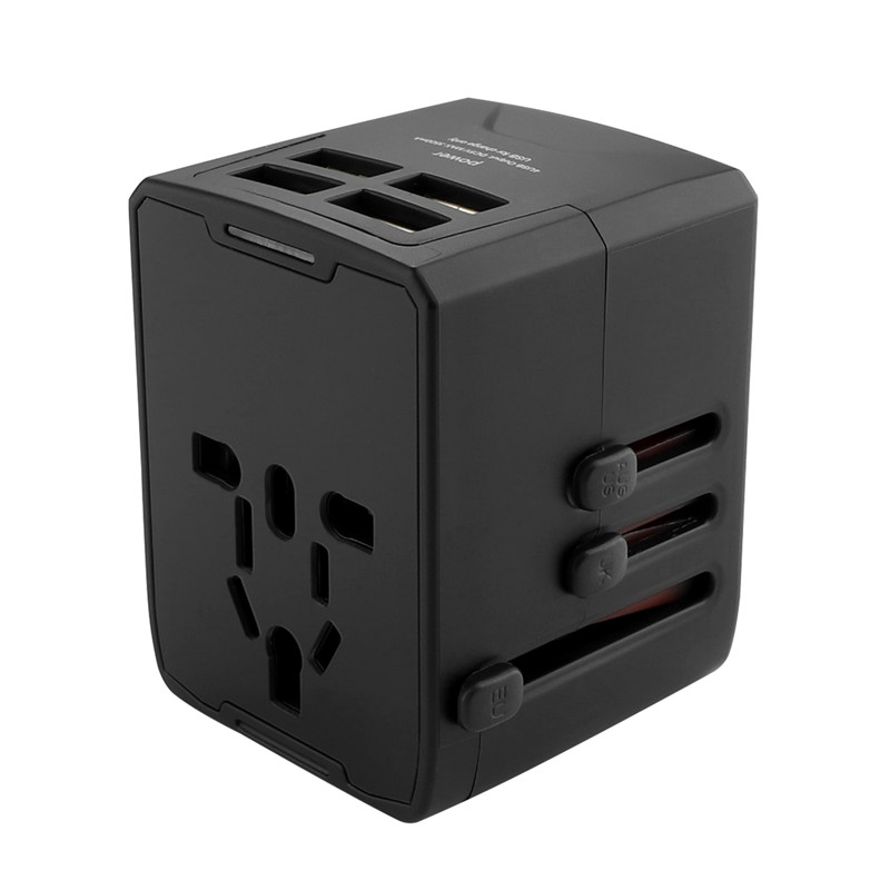 RRTRAVEL Power Plug Adapter - International Travel - 4 USB Ports for 150+ Länder - 220 Volt Adapter - Travel Adapter typ C Typ A G I f UK EU Europe European (4 USB Travel Adapter)