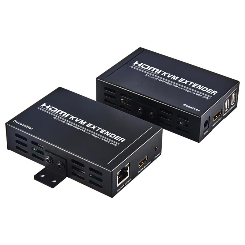 HDMI KVM Extender 60m över Single cat5e / 6 stödjer Full HD 1080P