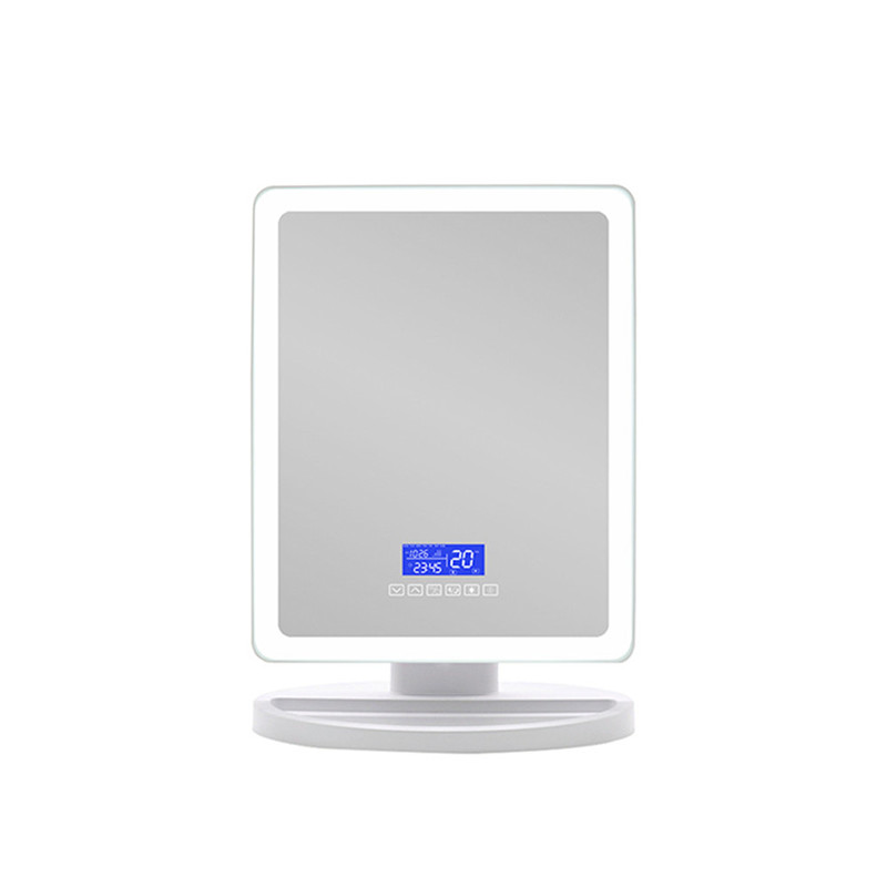 Spegel för färgbyte med ljus skrivbord Dimmable 168PCS Ledd Makeup- spegling med trådlös Bluetooth- högtalare