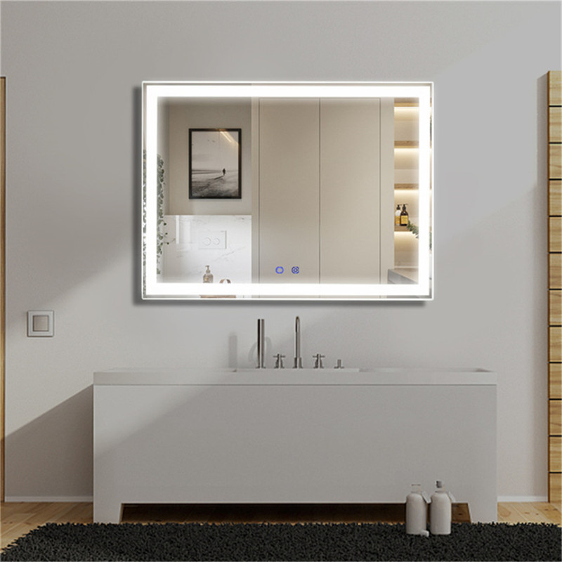 Inre formbar lysdiod Illustrerad spegel av Vanity Mirror Baths spegelbild av badrummet