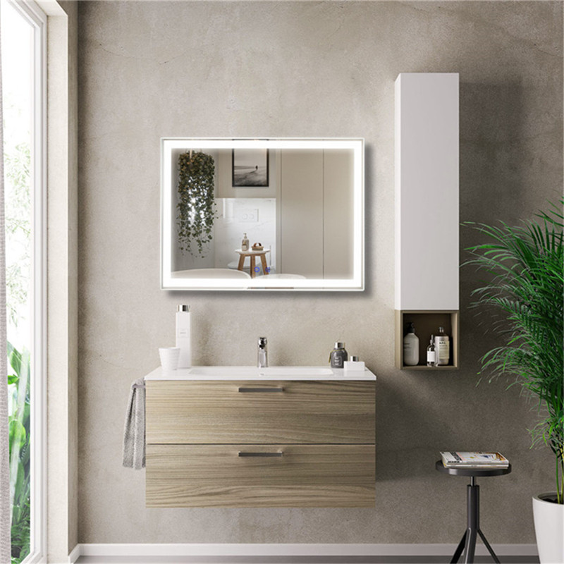 Inre formbar lysdiod Illustrerad spegel av Vanity Mirror Baths spegelbild av badrummet