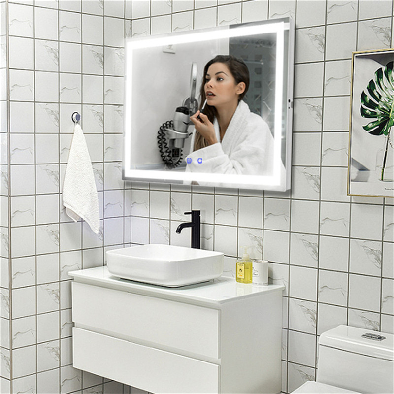 Inre formbar lysdiod Illustrerad spegel av Vanity Mirror Baths spegelbild av badrummet