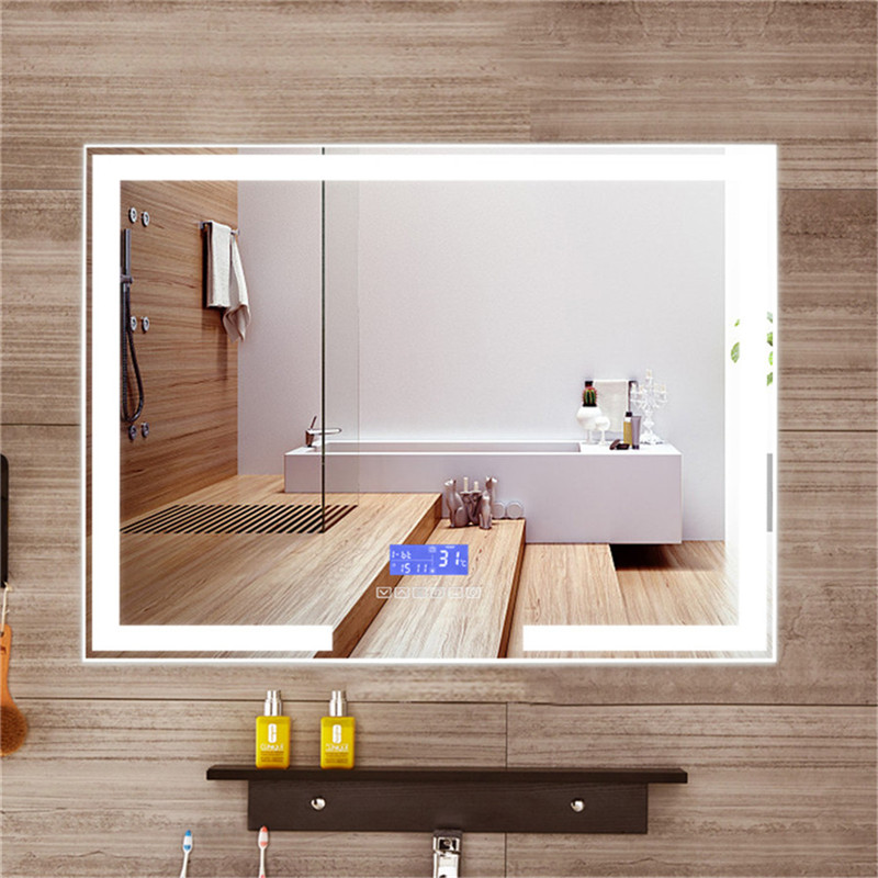 Hotell Badrum Anti-Fog flerfärgade ljus Touch Screen Bluetooth Speaker Ledd Mirror