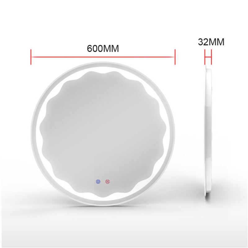 Hotel Round LED Light makeup Mirror Väggmonterat billigt badrumspegel