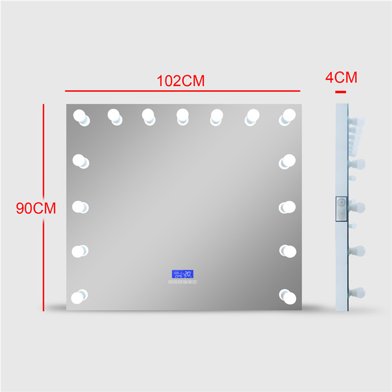 WALL Hollywoods fåfänga spegelbild stor storlek Wall Mount Spector med 18pcs blylampa