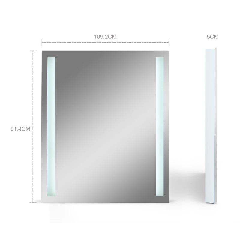 Hotell Light Up Rectangular Illustrerade LED Wall Mirror Badrum