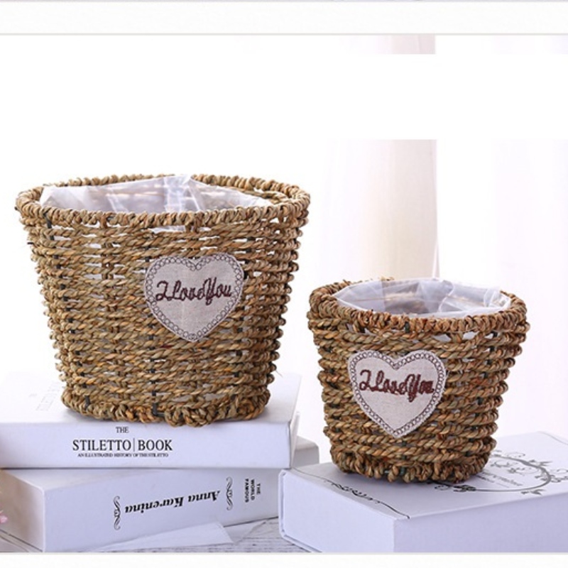 Sats av 2-Seagrass Basket