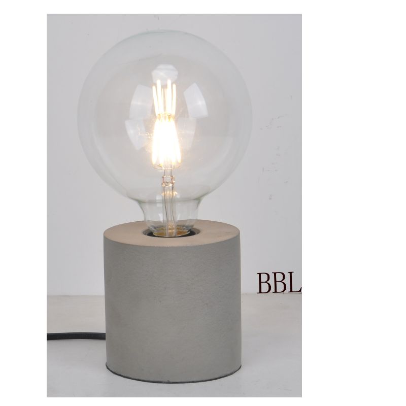 Bordslampa med kolonn betongfodral