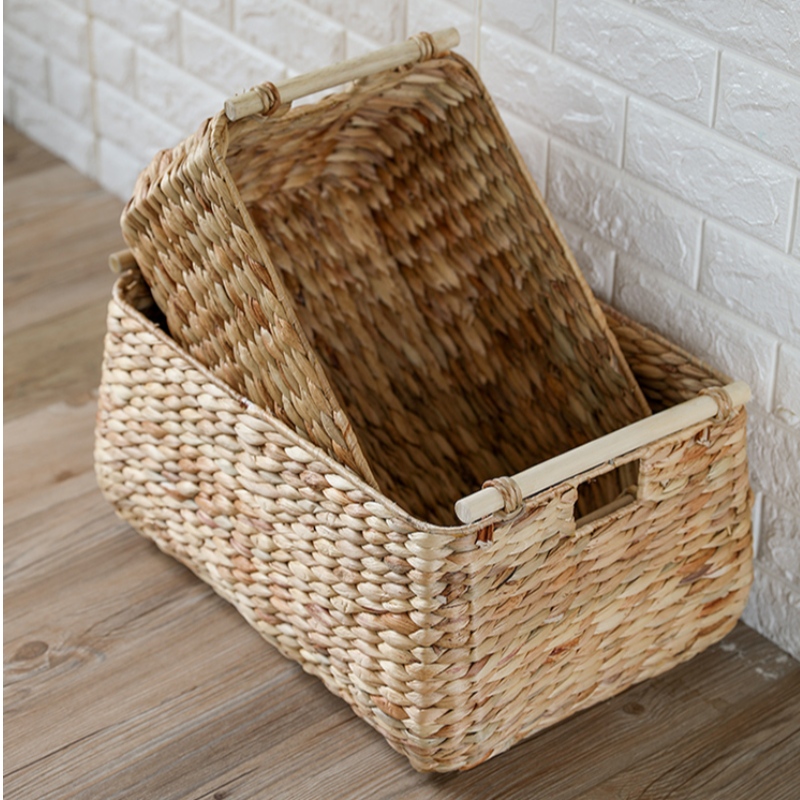 Uppsättning av 3 vattenhyacintförvaringskorg