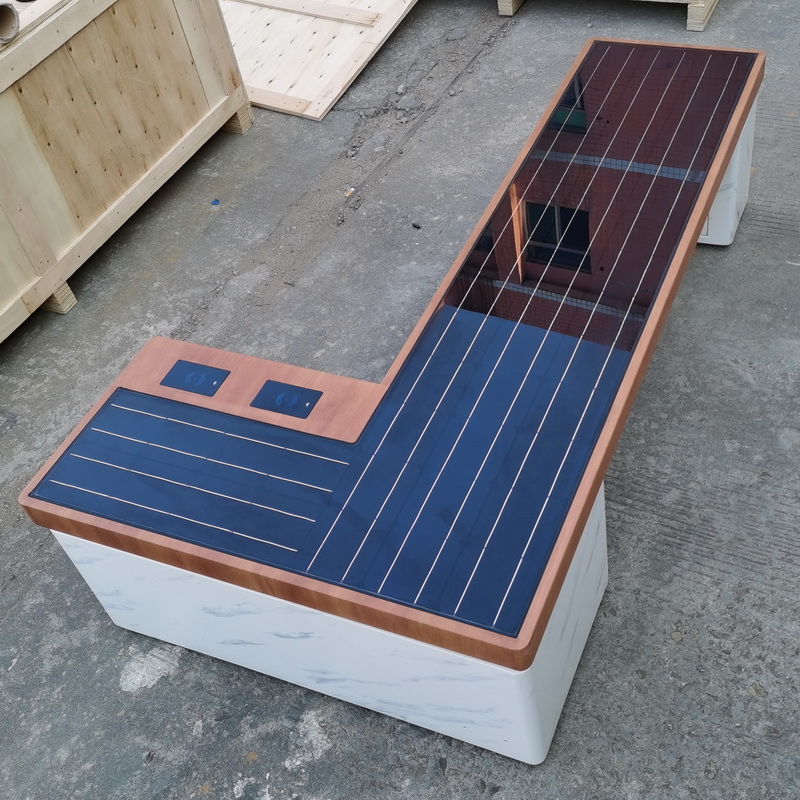 Anpassade färger Hot Sale Energibesparande smart solbänk för park