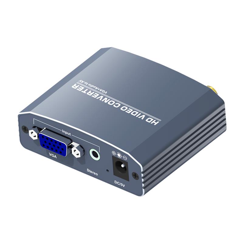 VGA + Stereo Audio till AV Converter Support 1080P
