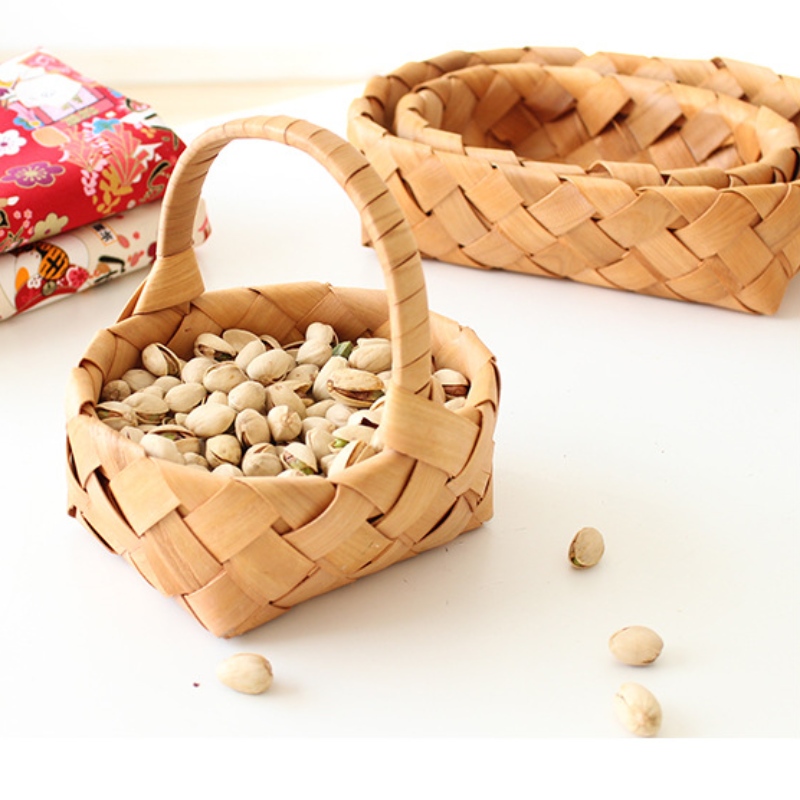 Heminredningskorg med trähandtag