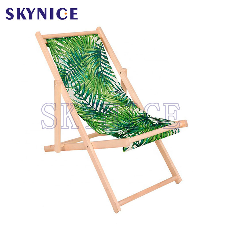 Havsassida Fabric Wooden Folding Beach Chair