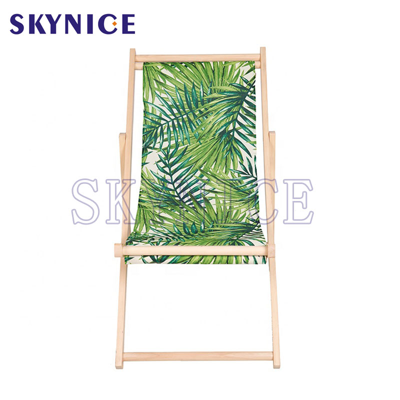 Havsassida Fabric Wooden Folding Beach Chair