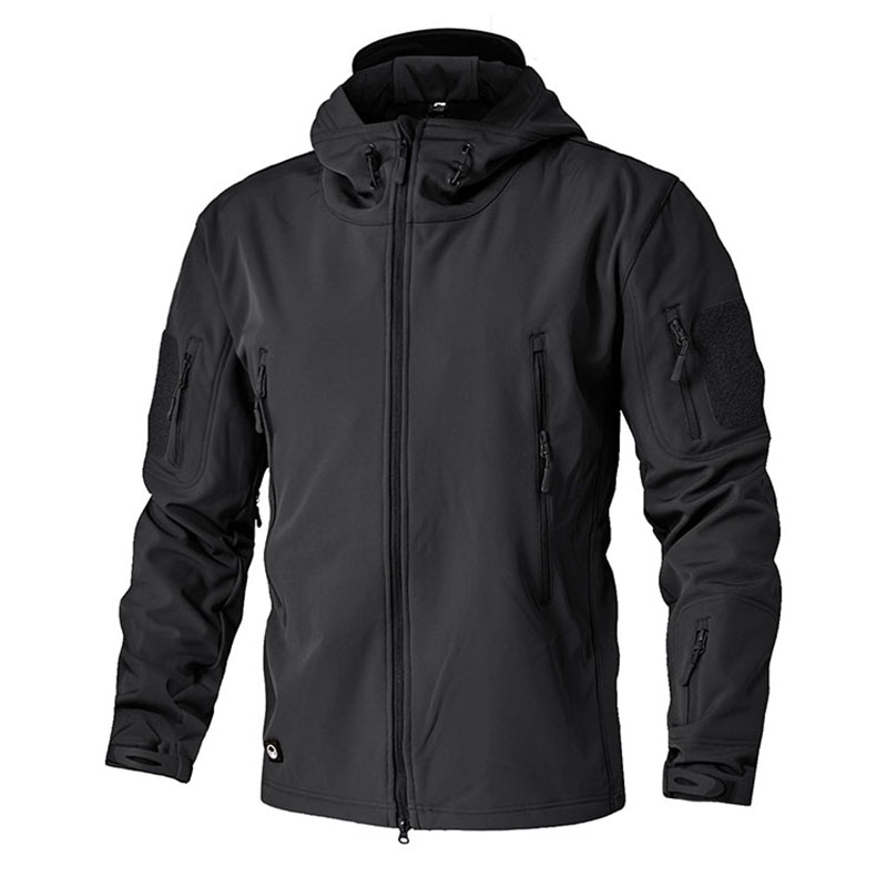Specialmilitära män Taktisk Jacket Army Softshell vattentät jacka med huvad Khaki