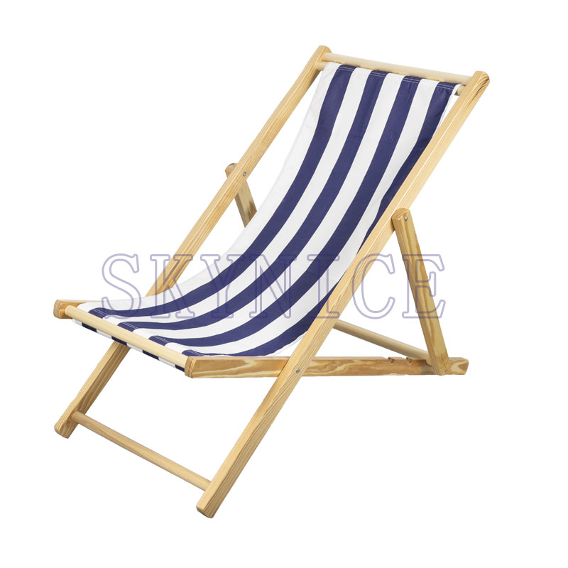 Hopfällbar utomhuspoplar Wood Sling Beach stol