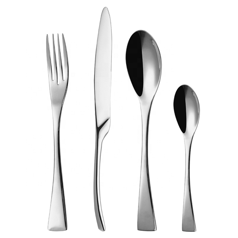 Europeisk stil 4 pcs spegelpolis bröllop, rostfritt stål, modern platta