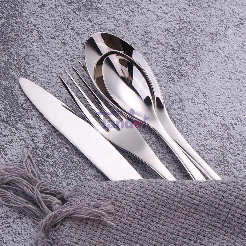 Europeisk stil 4 pcs spegelpolis bröllop, rostfritt stål, modern platta