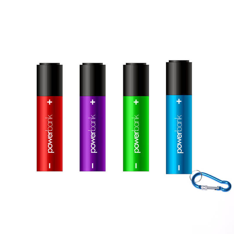 Lipstick-Size Portable Charger med LED-ficklampa