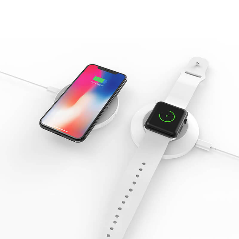 Båda parterna trådlös laddning för iPhone och iWatch