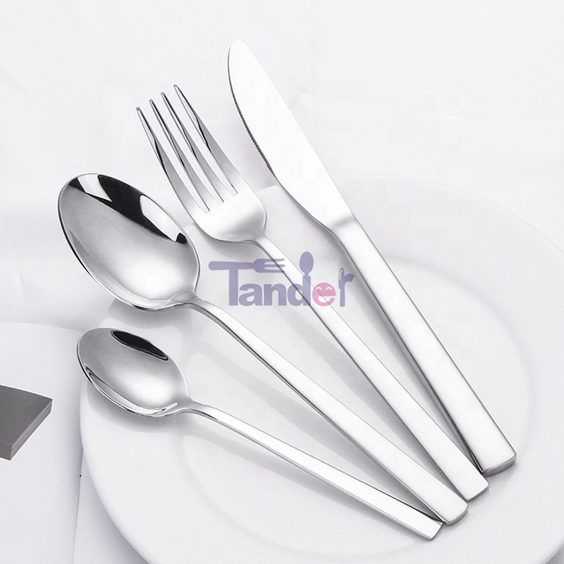 18/8 24pcs, av rostfritt stål, silverbestick i träpresentkartong