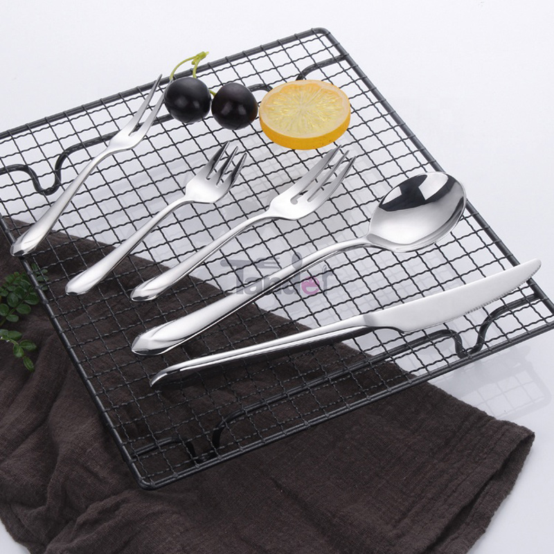 moderna bestick av hög kvalitet 17pcs bulk för ekologiska bröllopstallrikar, rostfritt stål