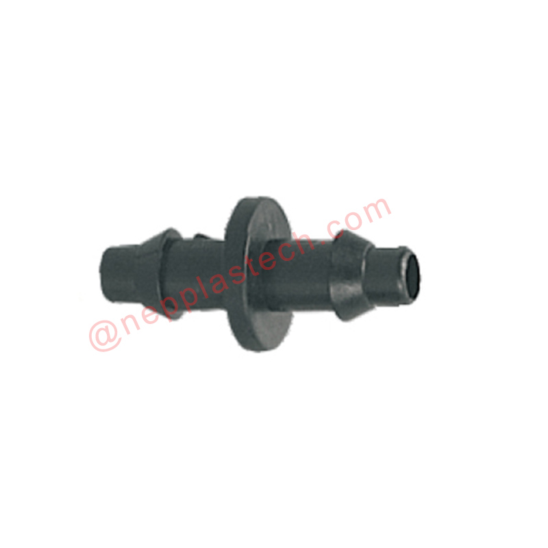 bevattningssystem för trädgårdsbruk med dubbla stickade räta anslutningsdon 4*7mm för stickdon för blomkrukor