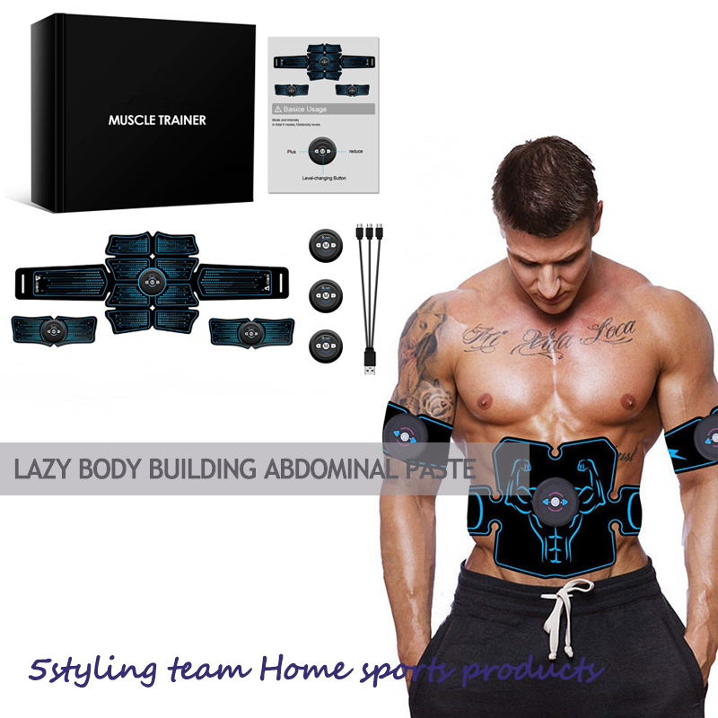 Ny laddning 8-delad fitness bukpasta hushållens fitnessutrustning bukkonditionsträning massager