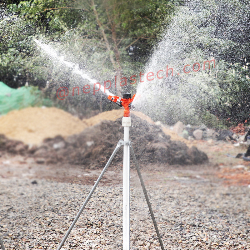 3\/4 tums jordbruksgrödor automatisk bevattningsverktyg 1 tum gräsmatta Sprutbevattning Plast 360 graders roterande impulssprinklers