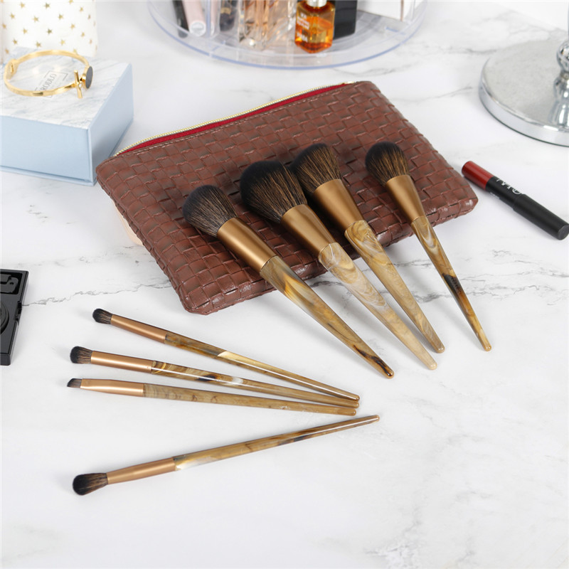 BEALUXUR Makeup Brush Set, Premium Syntetiskt ansiktspulver Blush Eyeshadow Brushes Makeup Brush Kit med kosmetisk väska