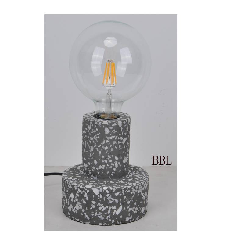 Naturlig betong mosaci rund bordslampa