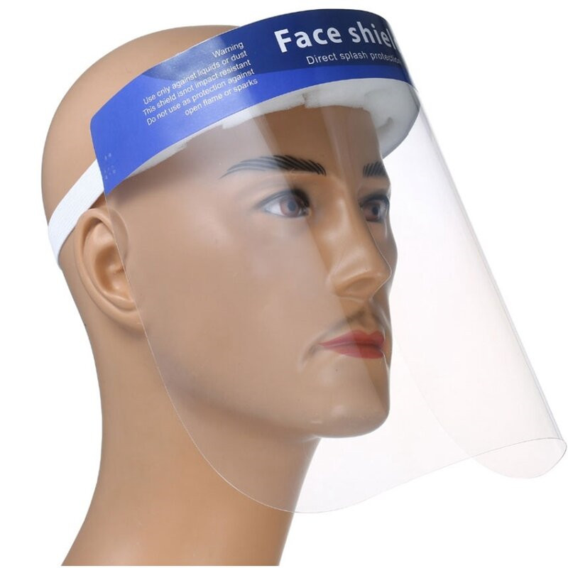 Plastic Face Shield Anti- Saliva Vindsäker, dammsäker ansiktssköld, ansiktsskydd, ansiktsskydd Kvinnor