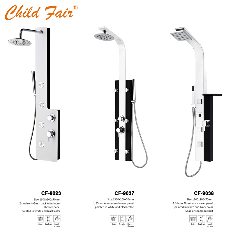 Duschpanel för badrum CF9036, duschpaneler i aluminium, duschpanel för massage