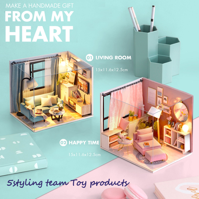 DIY house: happy hour light och hörn av vardagsrummet