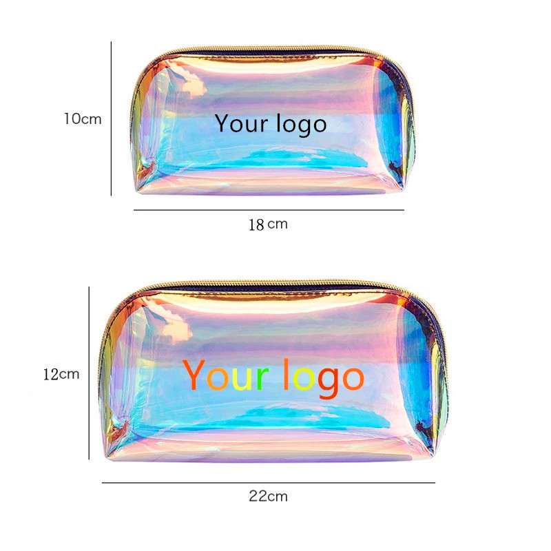 Eget genomskinlig TPU- holografisk kosmetisk påse Personlig Laser Pvc Makeup Bag