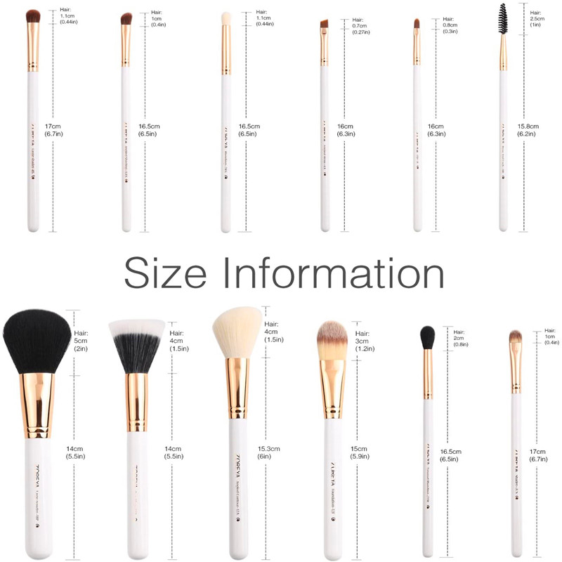 BEALUXUR Resemakeup Brush Set White 12pcs Makeup Brushes Premium Synthetic Hair Professional Foundation Powder Contour Blush Cosmetic Eye Brush Set Holder For Valentines Gifts