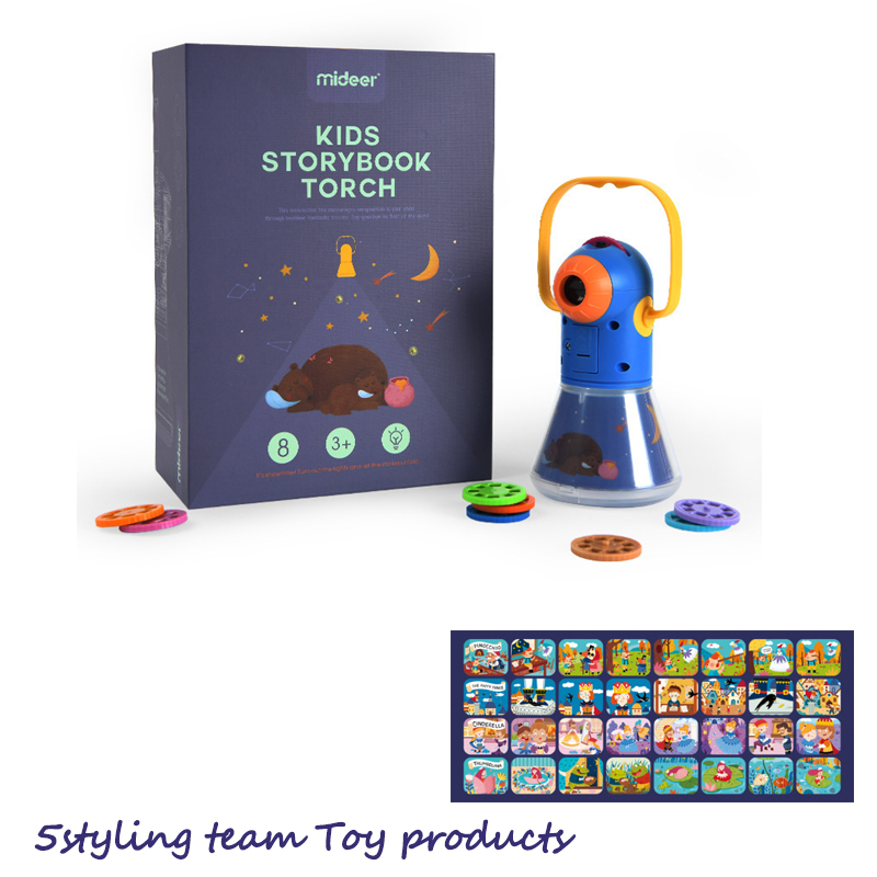 Mideer Milu barns multifunktionsprojektor tre i en stjärna sovljus nattljus lysande leksak