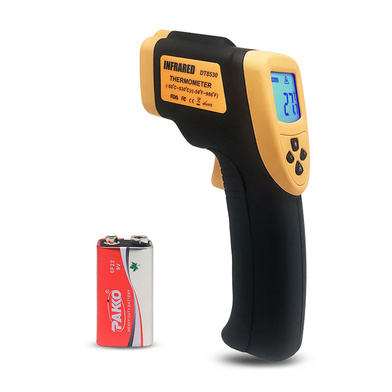 Digital pistol typ DT8530 -50-530 grader CE-godkänd IR Infraröd termometer Icke-kontakt Infraröd termometer Industriell termometer
