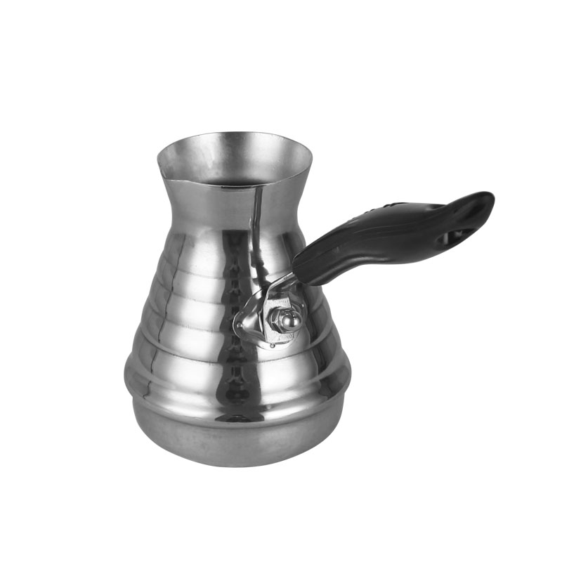 Turkiskt kaffemjölkvarmare och smörjpanna i rostfritt stål Vintage
