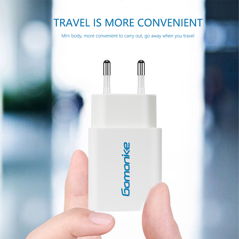 European Plug Adapter, 2.1A Dual USB Wall Charger Compatible with iPhone, Samsung, LG, Android-telefoner