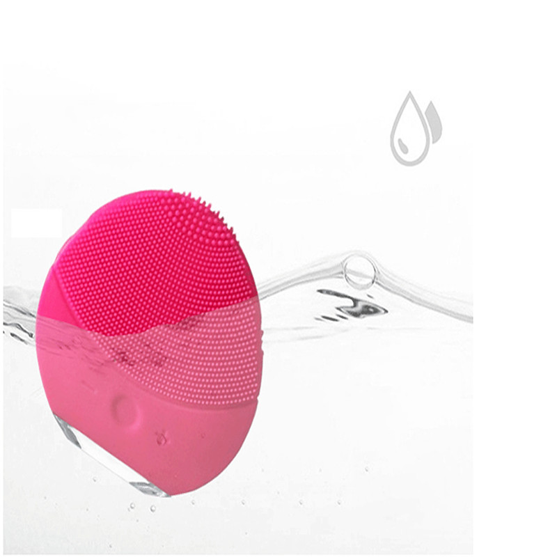 2020 Elektrisk ansiktsrengöringsborste Silikon Sonic Vibration Mini Cleaner Deep Pore Cleaning Skin Massage ansiktsborste