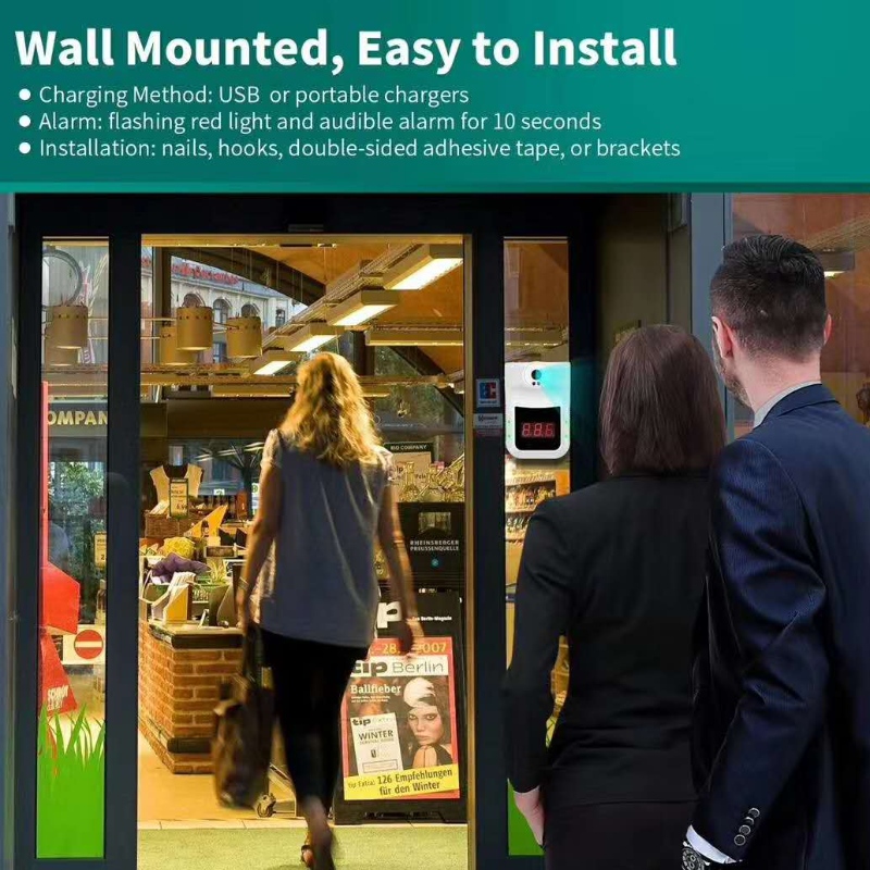2020 Ny produkt Mur Monterad infraröd termometer för mänsklig kropp