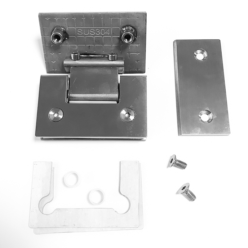 Badrumsklämma Badrumsdörrklämma Rostfritt stål badrumslänk Dubbelöppna badrumsdörrklämma2