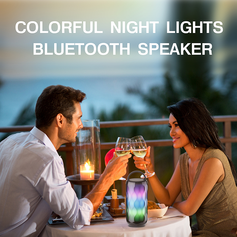 Trådlös högtalare Mood Light bluetooth Små högtalare med TF-kortplats Mini-högtalare