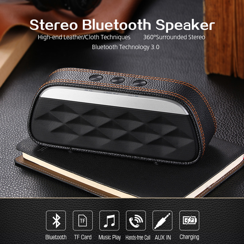 High End Stereo Trådlös Bluetooth högtalare 1200 mAh Battery