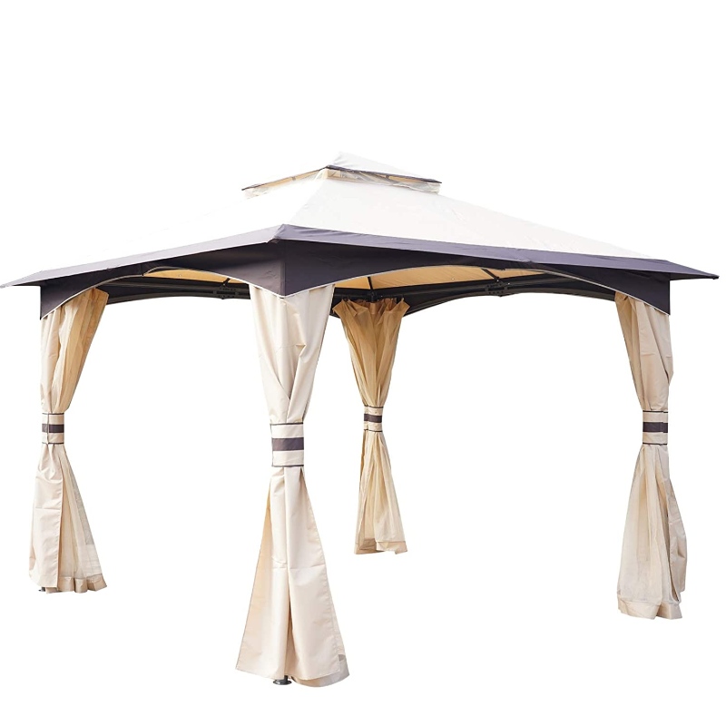 Double Roof Outdoor With Soft Top Gazebo Cannoni
