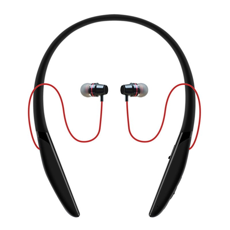 Nya högfärdiga med kabeluttagna nackmonterade sporthörlurar Bluetooth